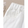 image:imageFloerns Toddler Girls Wide Leg Elastic Waist Button Baggy JeansWhite