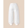 image:imageFloerns Toddler Girls Wide Leg Elastic Waist Button Baggy JeansWhite