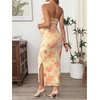 image:imageFloerns Women Floral Strapless Bodycon Long Maternity Wedding Guest DressesOrange Pink Floral