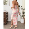 image:imageFloerns Women Floral Strapless Bodycon Long Maternity Wedding Guest DressesPink Floral