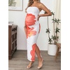 image:imageFloerns Women Floral Strapless Bodycon Long Maternity Wedding Guest DressesWhite Orange Floral