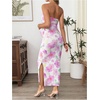 image:imageFloerns Women Floral Strapless Bodycon Long Maternity Wedding Guest DressesWhite Purple Floral