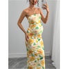 image:imageFloerns Women Floral Strapless Bodycon Long Maternity Wedding Guest DressesYellow Floral