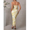 image:imageFloerns Women Floral Strapless Bodycon Long Maternity Wedding Guest DressesYellow Green Floral