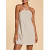 image:imageFloerns Women Summer Short Halter Tie Backless Beach Vacation Mini DressesApricot