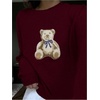 image:imageFloerns Womens Bear Sweater Cute Knit Pullover Tops Fall OutfitsBurgundy