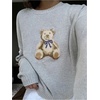 image:imageFloerns Womens Bear Sweater Cute Knit Pullover Tops Fall OutfitsGrey