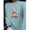 image:imageFloerns Womens Bear Sweater Cute Knit Pullover Tops Fall OutfitsLight Blue