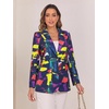 image:imageFloerns Womens Casual Long Sleeve Graphic Colorful Blazer Work Suit JacketAbstract Multi