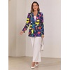image:imageFloerns Womens Casual Long Sleeve Graphic Colorful Blazer Work Suit JacketAbstract Multi