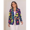 image:imageFloerns Womens Casual Long Sleeve Graphic Colorful Blazer Work Suit JacketAbstract Multi