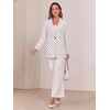 image:imageFloerns Womens Casual Long Sleeve Graphic Colorful Blazer Work Suit JacketBeige Polka Dots