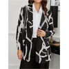image:imageFloerns Womens Casual Long Sleeve Graphic Colorful Blazer Work Suit JacketBlack Geometry