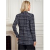 image:imageFloerns Womens Casual Long Sleeve Graphic Colorful Blazer Work Suit JacketBlack Plaid