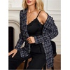image:imageFloerns Womens Casual Long Sleeve Graphic Colorful Blazer Work Suit JacketBlack Plaid
