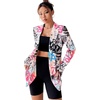 image:imageFloerns Womens Casual Long Sleeve Graphic Colorful Blazer Work Suit JacketBlack White Graffiti