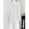 image:imageFloerns Womens Casual Long Sleeve Graphic Colorful Blazer Work Suit JacketBlack and White Striped
