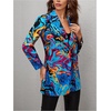 image:imageFloerns Womens Casual Long Sleeve Graphic Colorful Blazer Work Suit JacketBlue Multi