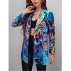 image:imageFloerns Womens Casual Long Sleeve Graphic Colorful Blazer Work Suit JacketBlue Multi