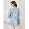 image:imageFloerns Womens Casual Long Sleeve Graphic Colorful Blazer Work Suit JacketBlue and White