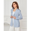 image:imageFloerns Womens Casual Long Sleeve Graphic Colorful Blazer Work Suit JacketBlue and White
