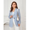 image:imageFloerns Womens Casual Long Sleeve Graphic Colorful Blazer Work Suit JacketBlue and White