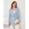 image:imageFloerns Womens Casual Long Sleeve Graphic Colorful Blazer Work Suit JacketBlue and White