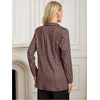 image:imageFloerns Womens Casual Long Sleeve Graphic Colorful Blazer Work Suit JacketBrown Houndstooth