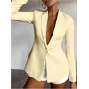 image:imageFloerns Womens Casual Long Sleeve Graphic Colorful Blazer Work Suit JacketButter Yellow