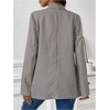 image:imageFloerns Womens Casual Long Sleeve Graphic Colorful Blazer Work Suit JacketCoffee Brown Gingham