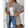 image:imageFloerns Womens Casual Long Sleeve Graphic Colorful Blazer Work Suit JacketCoffee Brown Gingham