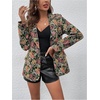 image:imageFloerns Womens Casual Long Sleeve Graphic Colorful Blazer Work Suit JacketDark Floral