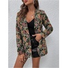 image:imageFloerns Womens Casual Long Sleeve Graphic Colorful Blazer Work Suit JacketDark Floral