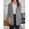 image:imageFloerns Womens Casual Long Sleeve Graphic Colorful Blazer Work Suit JacketHoundstooth