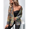 image:imageFloerns Womens Casual Long Sleeve Graphic Colorful Blazer Work Suit JacketMulti Floral