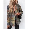 image:imageFloerns Womens Casual Long Sleeve Graphic Colorful Blazer Work Suit JacketMulti Floral