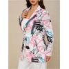 image:imageFloerns Womens Casual Long Sleeve Graphic Colorful Blazer Work Suit JacketPink Graffiti