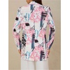 image:imageFloerns Womens Casual Long Sleeve Graphic Colorful Blazer Work Suit JacketPink Graffiti