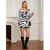 image:imageFloerns Womens Casual Long Sleeve Graphic Colorful Blazer Work Suit JacketZebra Print