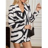 image:imageFloerns Womens Casual Long Sleeve Graphic Colorful Blazer Work Suit JacketZebra Print