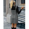 image:imageFloerns Womens Casual Tartan Print Zip Up Sleeveless Pinafore Overall DressGrey