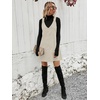 image:imageFloerns Womens Casual V Neck A Line Corduroy Pinafore Overall DressApricot
