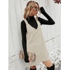 image:imageFloerns Womens Casual V Neck A Line Corduroy Pinafore Overall DressApricot