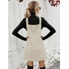 image:imageFloerns Womens Casual V Neck A Line Corduroy Pinafore Overall DressApricot