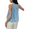 image:imageFloerns Womens Chiffon Bowknot Bubble Hem Sleeveless Halter Tank TopsBlue