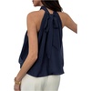 image:imageFloerns Womens Chiffon Bowknot Bubble Hem Sleeveless Halter Tank TopsDark Blue