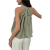 image:imageFloerns Womens Chiffon Bowknot Bubble Hem Sleeveless Halter Tank TopsOlive Green
