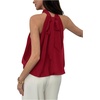 image:imageFloerns Womens Chiffon Bowknot Bubble Hem Sleeveless Halter Tank TopsRed