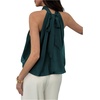 image:imageFloerns Womens Chiffon Bowknot Bubble Hem Sleeveless Halter Tank TopsTeal Blue
