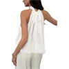 image:imageFloerns Womens Chiffon Bowknot Bubble Hem Sleeveless Halter Tank TopsWhite